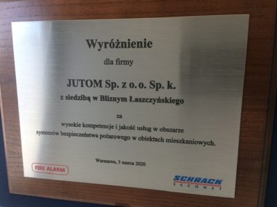 Award for Jutom Company