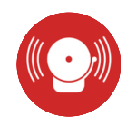 Ikona alarmu przeciwpożarowego