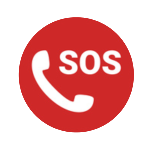 Ikona telefonu z napisem SOS